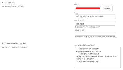 SPORegisterAppOnlyPolkicyAppPermissions