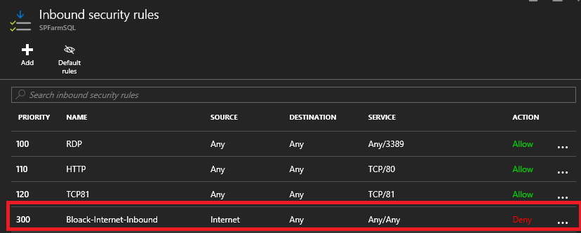 AzureNSGInternetBlocktInBoundRule